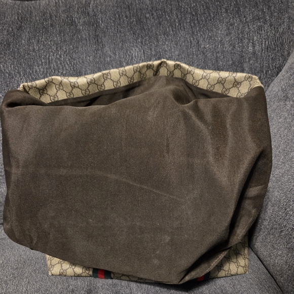 Tender GG Supreme Monogram Textured Dollar Calfskin Web Tote. - Picture 6 of 14